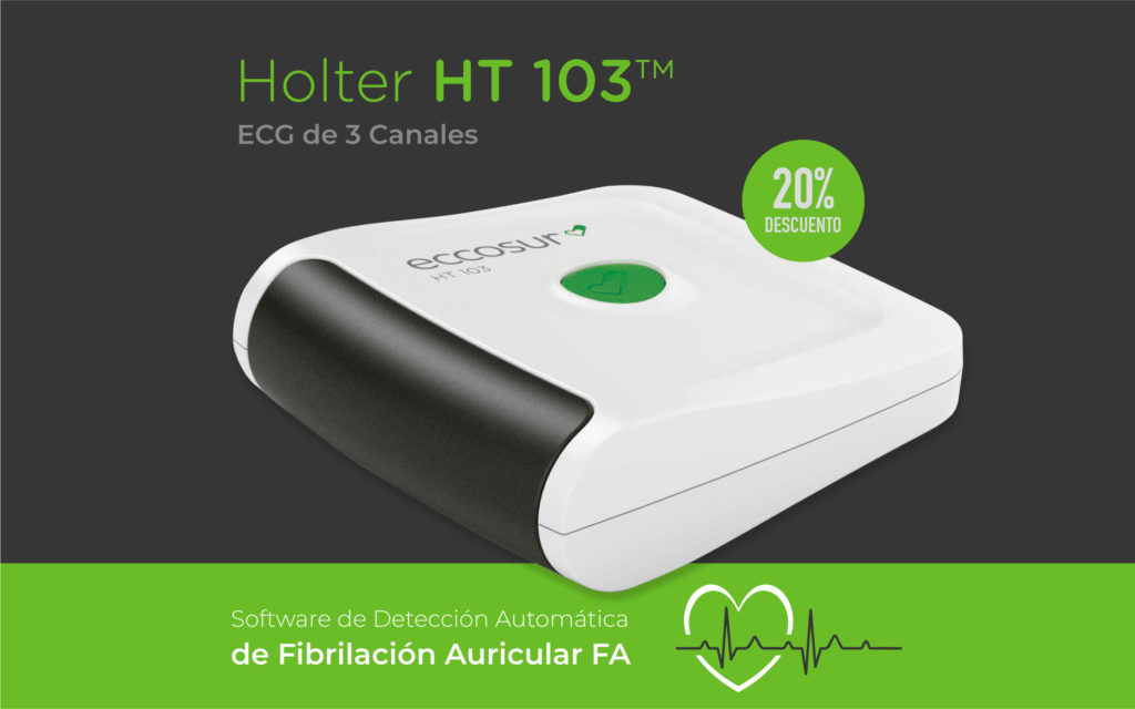 Holter Ht 103 ECG de 3 Canales